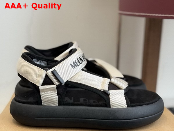 Moon Boot Super Sandal Black and White 80D2420010 Replica