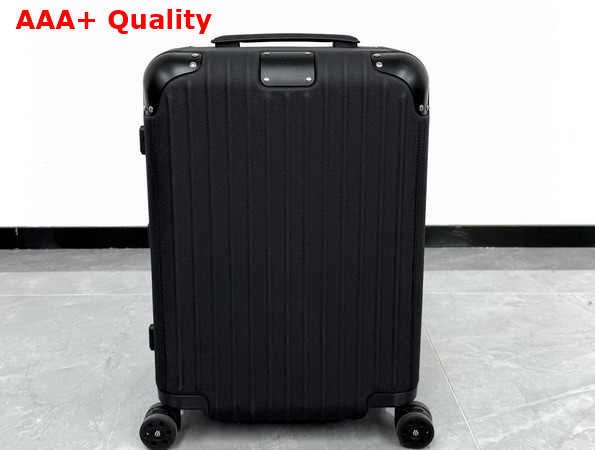 Rimowa Cabin Luggage in Black Leather and Anodized Aluminum Replica