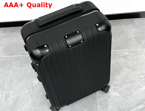 Rimowa Cabin Luggage in Black Leather and Anodized Aluminum Replica