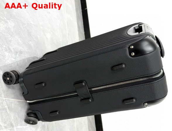 Rimowa Cabin Luggage in Black Leather and Anodized Aluminum Replica