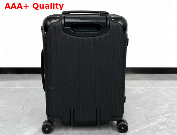 Rimowa Cabin Luggage in Black Leather and Anodized Aluminum Replica
