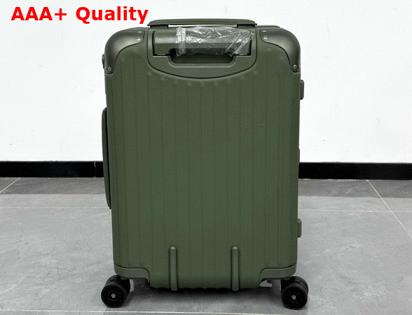 Rimowa Cabin Luggage in Green Leather and Anodized Aluminum Replica