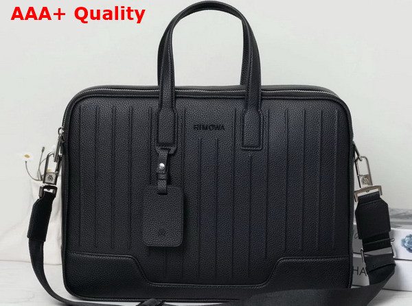 Rimowa Never Still Leather Briefcase in Black Replica