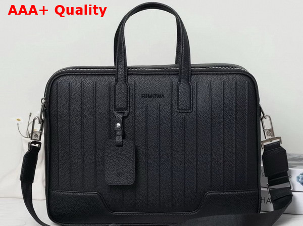 Rimowa Never Still Leather Briefcase in Black Replica