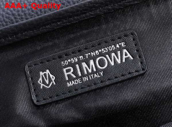 Rimowa Never Still Leather Flap Backpack Large in Black Replica