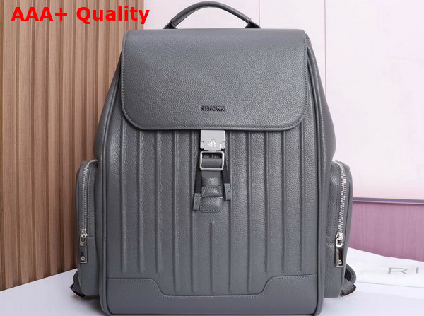 Rimowa Never Still Leather Flap Backpack Large in Grey Replica