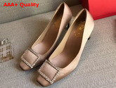 Roger Vivier Belle Vivier Trompette Pumps in Pink Silk Satin Replica