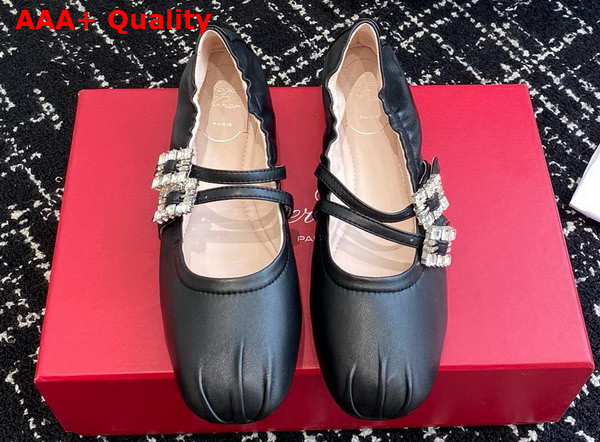 Roger Vivier Mary Janes in Nappa Leather Black Replica