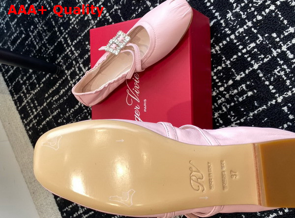 Roger Vivier Mary Janes in Nappa Leather Pink Replica