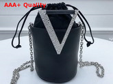 Roger Vivier RV Mini Bag in Black Calf Leather Replica