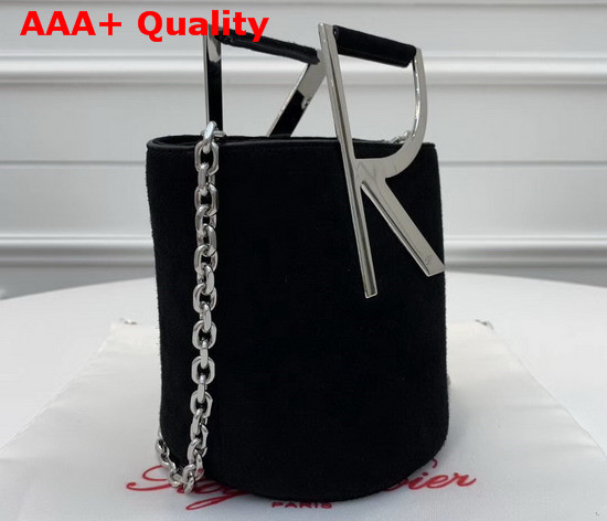 Roger Vivier RV Mini Bag in Black Suede Replica