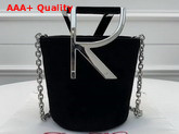 Roger Vivier RV Mini Bag in Black Suede Replica