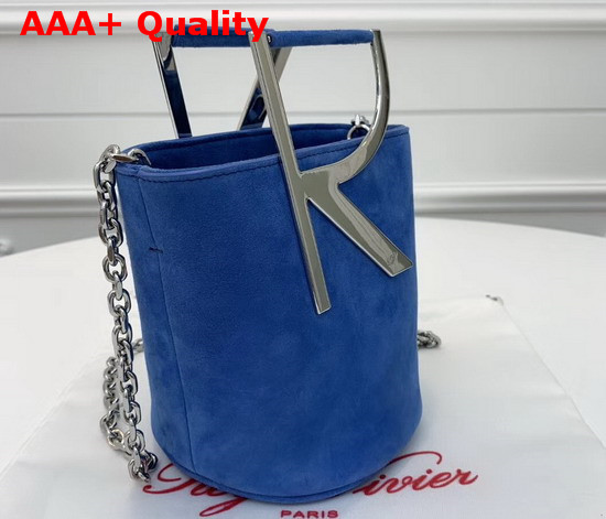 Roger Vivier RV Mini Bag in Light Blue Suede Replica