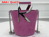 Roger Vivier RV Mini Bag in Pink Suede Replica
