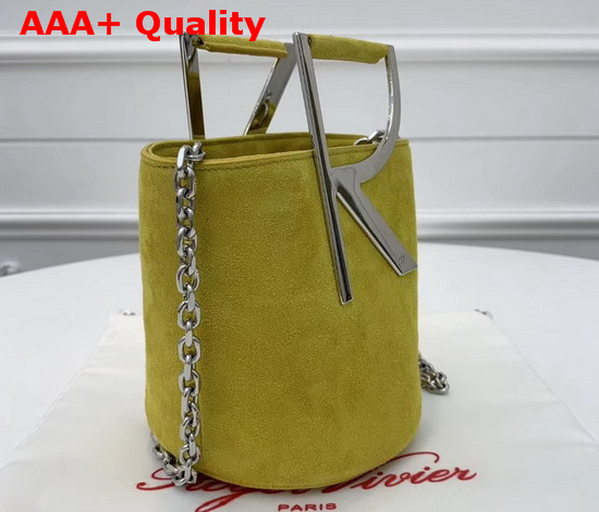 Roger Vivier RV Mini Bag in Yellow Suede Replica