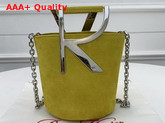 Roger Vivier RV Mini Bag in Yellow Suede Replica