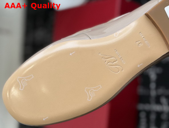 Roger Vivier Tres Vivier Boat Loafers in Nude Patent Leather Replica