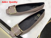 Roger Vivier Trompette Ballerinas in Nude Calfskin Replica