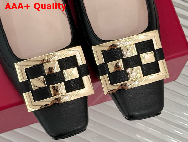 Roger Vivier Trompette Pumps in Black Leather Replica