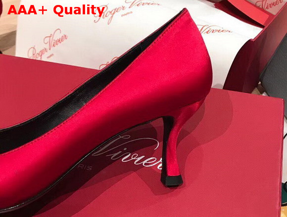 Roger Vivier Vertigo Diadem Pumps in Red Silk Satin Replica
