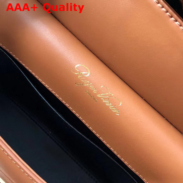 Roger Vivier Viv Cabas Mini in Light Brown Leather Replica