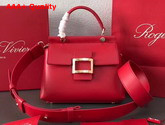 Roger Vivier Viv Cabas Mini in Red Leather Replica