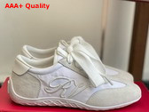 Roger Vivier Viv Low Sneakers in Suede White Replica