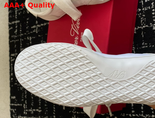 Roger Vivier Viv Low Sneakers in Suede White Replica