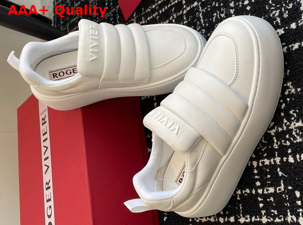 Roger Vivier Viv Up Sneakers in White Leather Replica