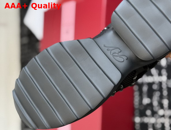 Roger Vivier Viv Zag Sneakers in Black Fabric and Leather Replica