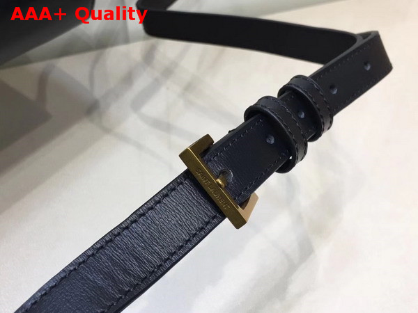Medium Bellechasse Saint Laurent Bag in Black Leather and Taupe Suede Replica