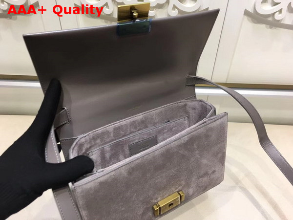 Medium Bellechasse Saint Laurent Bag in Grey Leather and Suede Replica