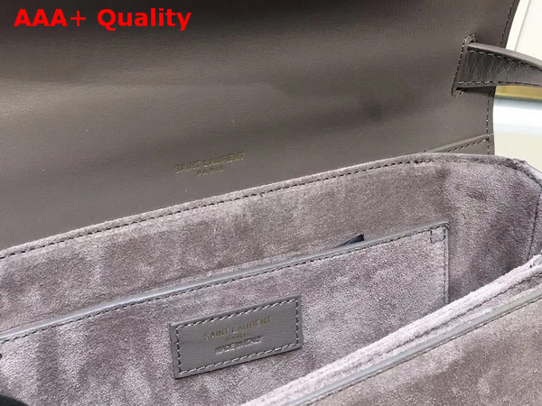 Medium Bellechasse Saint Laurent Bag in Grey Leather and Suede Replica