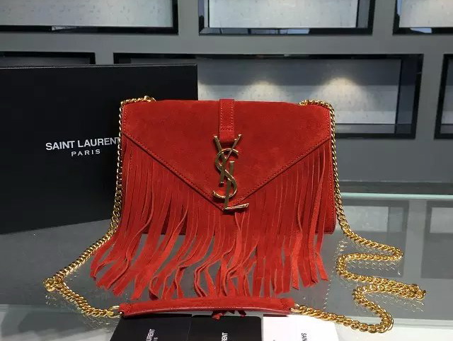 Monogram Saint Laurent Fringed Satchel for Sale