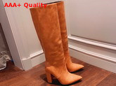 Saint Laurent 68 Boots in Tan Smooth Leather Replica