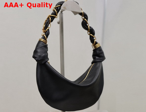 Saint Laurent Amalia Mini Hobo in Black Lambskin 862558 Replica