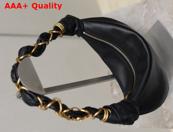 Saint Laurent Amalia Mini Hobo in Black Lambskin 862558 Replica