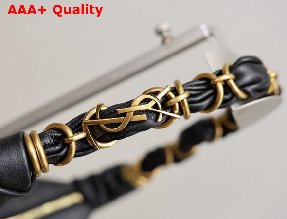 Saint Laurent Amalia Mini Hobo in Black Lambskin 862558 Replica