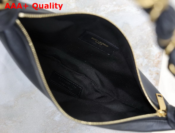 Saint Laurent Amalia Mini Hobo in Black Lambskin 862558 Replica