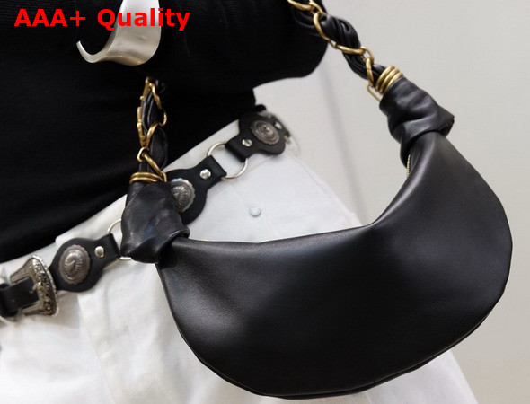 Saint Laurent Amalia Mini Hobo in Black Lambskin 862558 Replica