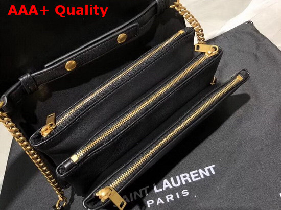 Saint Laurent Angie Chain Bag in Black Diamond Quilted Lambskin Replica