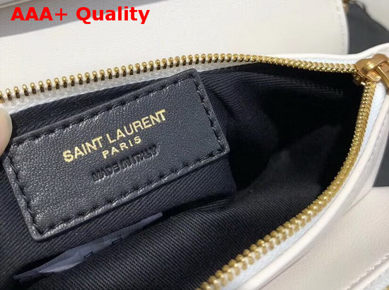 Saint Laurent Angie Chain Bag in Blanc Vintage Diamond Quilted Lambskin Replica
