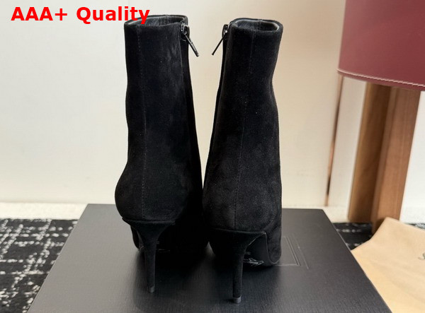 Saint Laurent Ashley Booties in Black Suede Leather Replica
