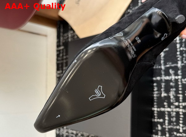 Saint Laurent Ashley Booties in Black Suede Leather Replica