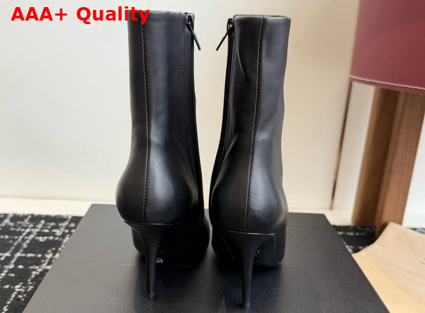 Saint Laurent Ashley Booties in Smooth Leather Black Replica