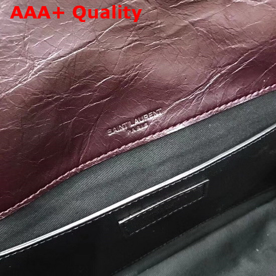 Saint Laurent Baby Niki Chain Bag in Burgundy Replica