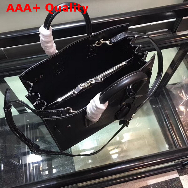 Saint Laurent Baby Sac De Jour Souple Bag in Black Grained Leather Replica