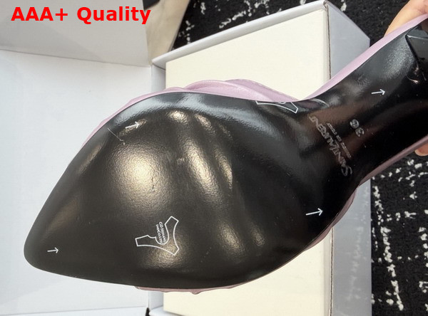 Saint Laurent Babylone Mules in Lilac Smooth Leather Replica