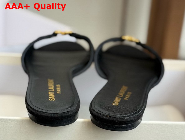 Saint Laurent Babylone Slides in Black Suede Replica