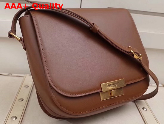 Saint Laurent Betty Satchel in Smooth Leather Deep Moka Replica